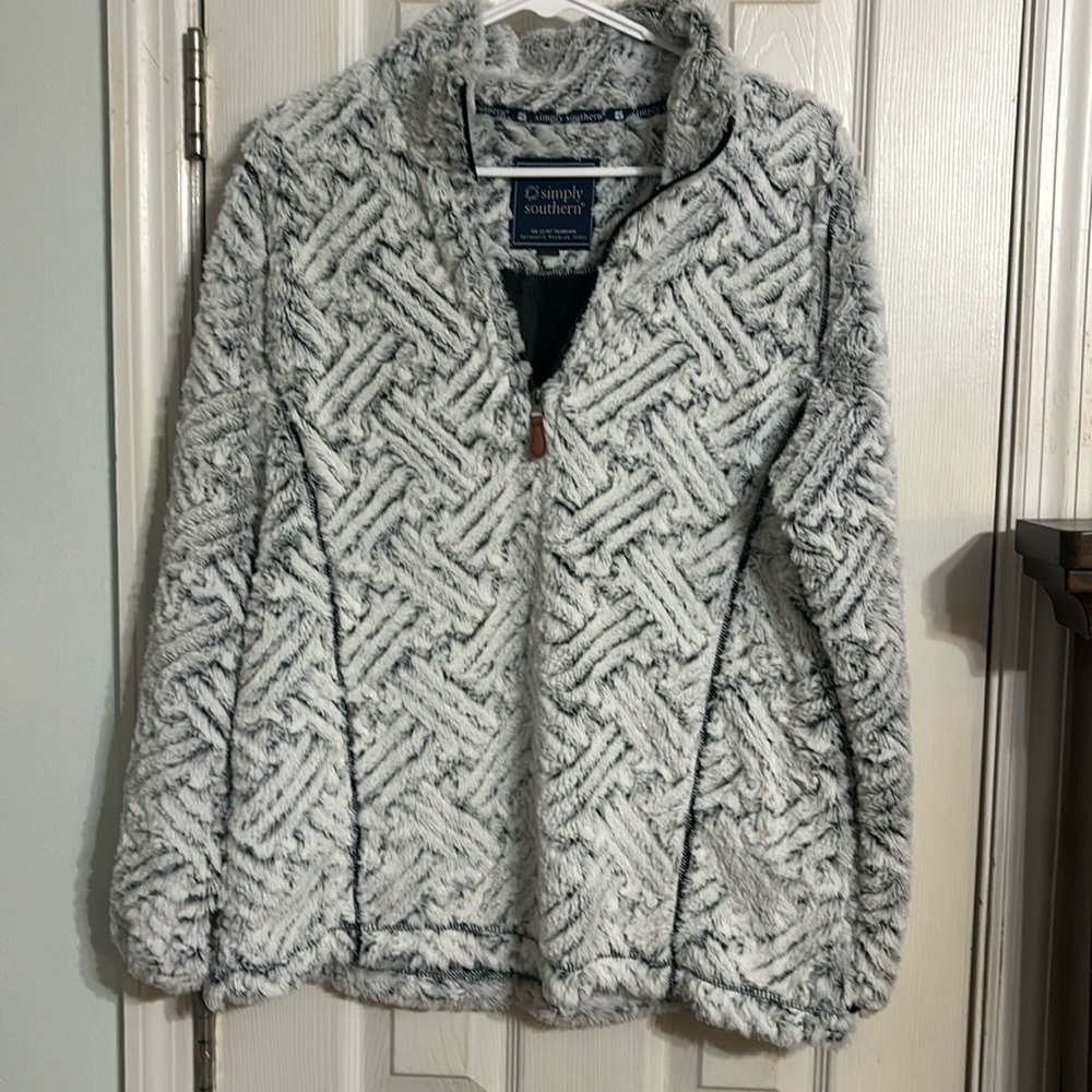 Simply southern super soft pull over size large half zip